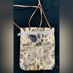 Vintage Carlos Falchi Snakeskin Leather small cross body